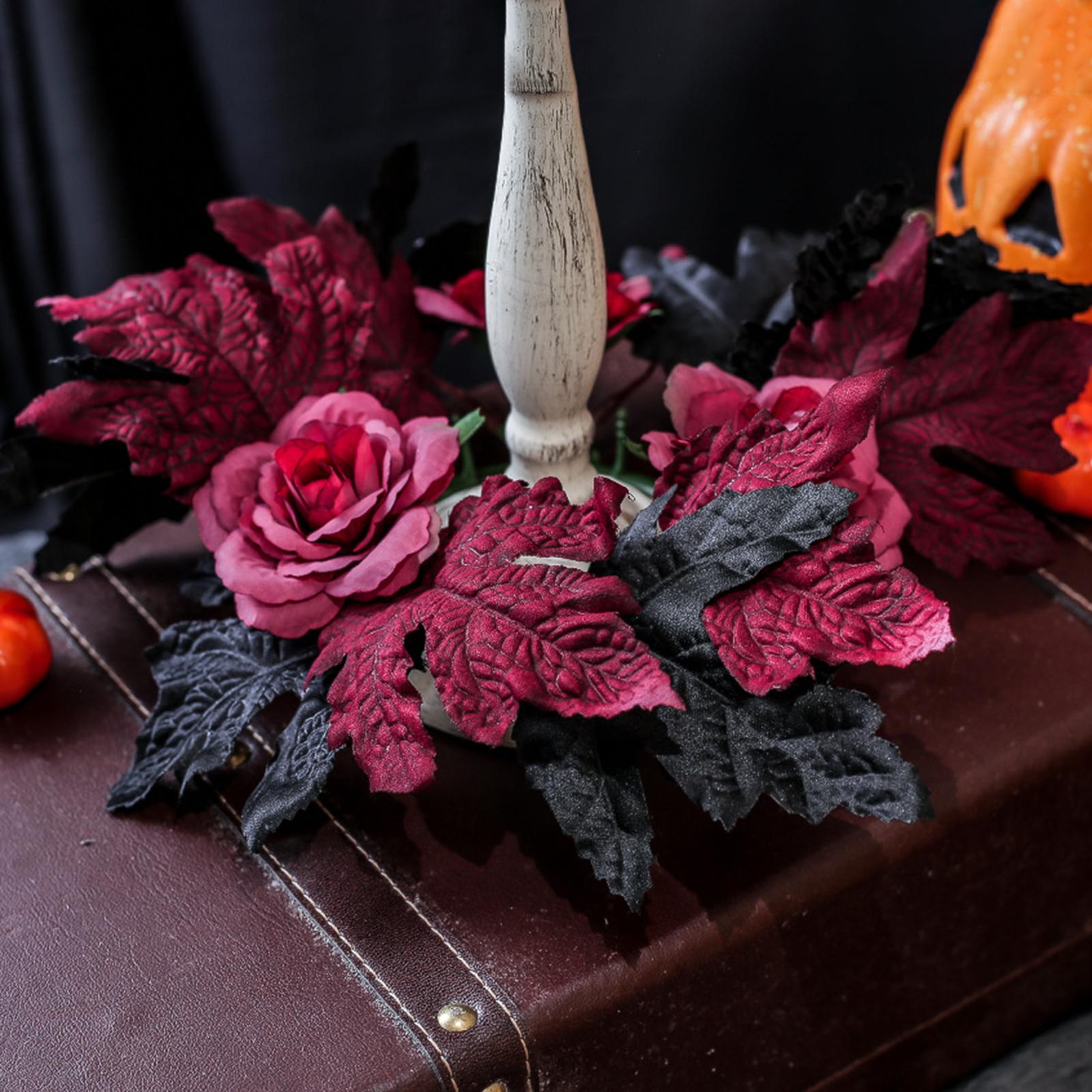 Soy Wax - Dark Rose Halloween Wreath Silk Cloth