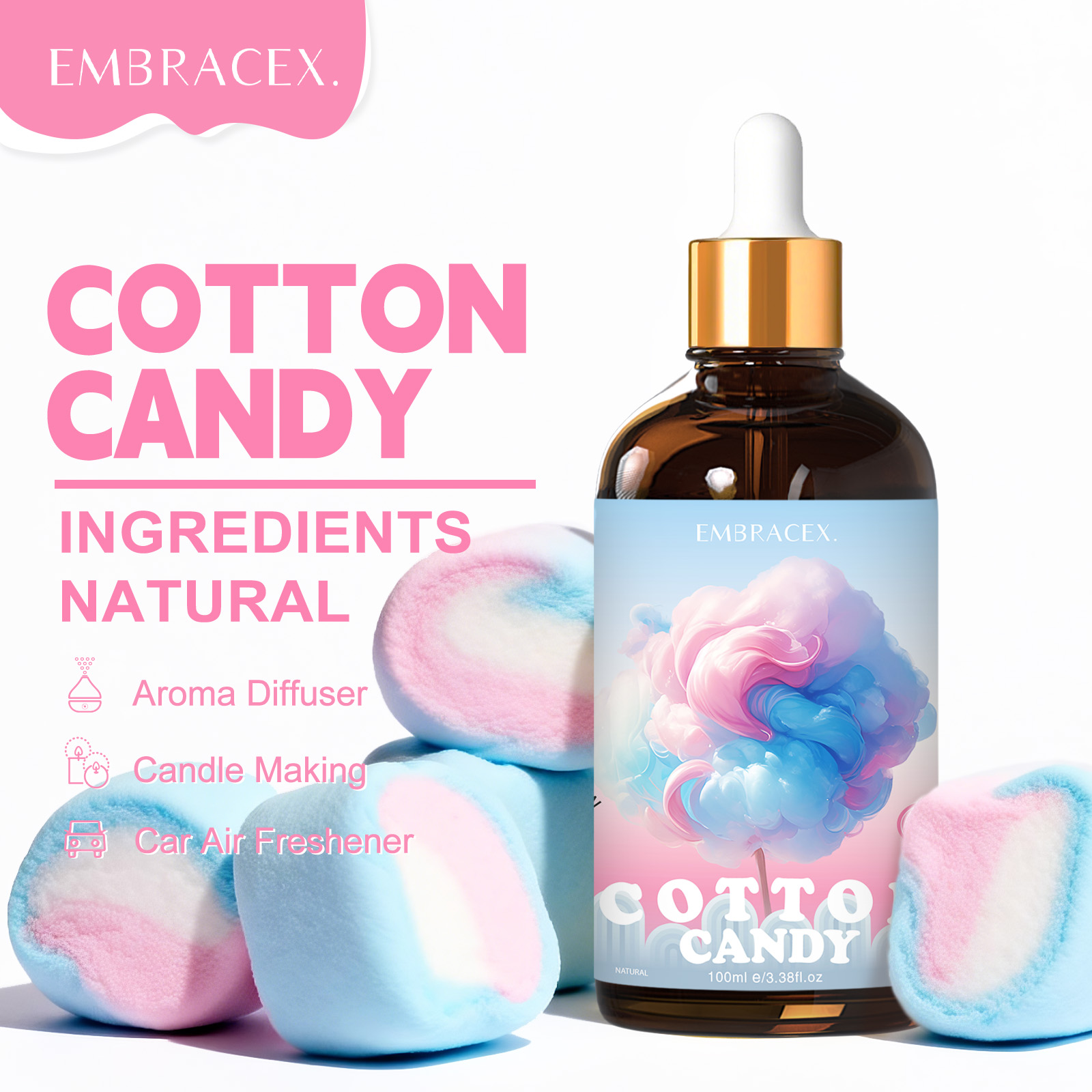 100ml Cotton Candy Fragrance O - Silk Candle 评论和价格