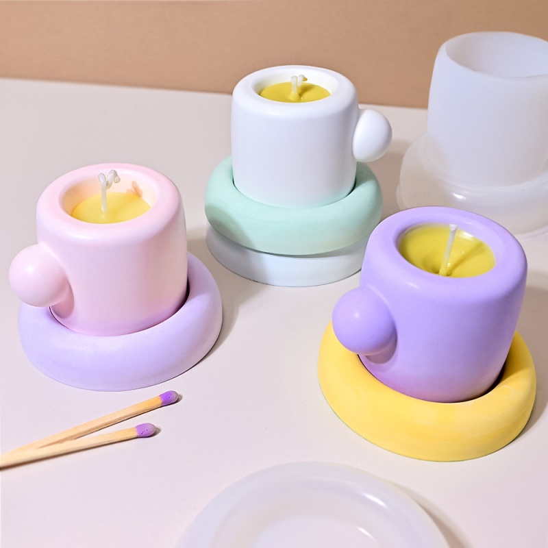 3D Mug With Coaster Silicone M - Candle Containers 评论和价格