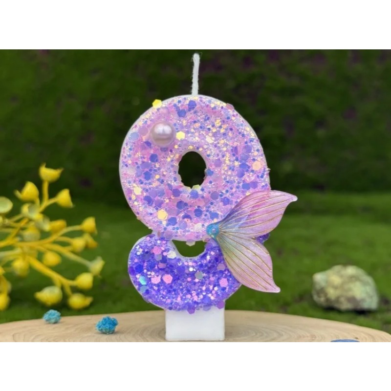 Glitter Purple Gradient Mermai - Soy Wax 评论和价格