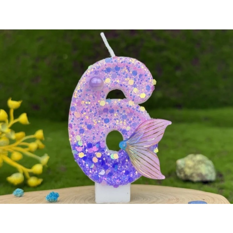 Glitter Purple Gradient Mermai - Soy Wax 评论和价格