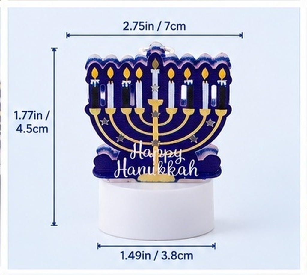 Iron LED Flameless Hanukkah Ca - Paraffin Wax 评论和价格