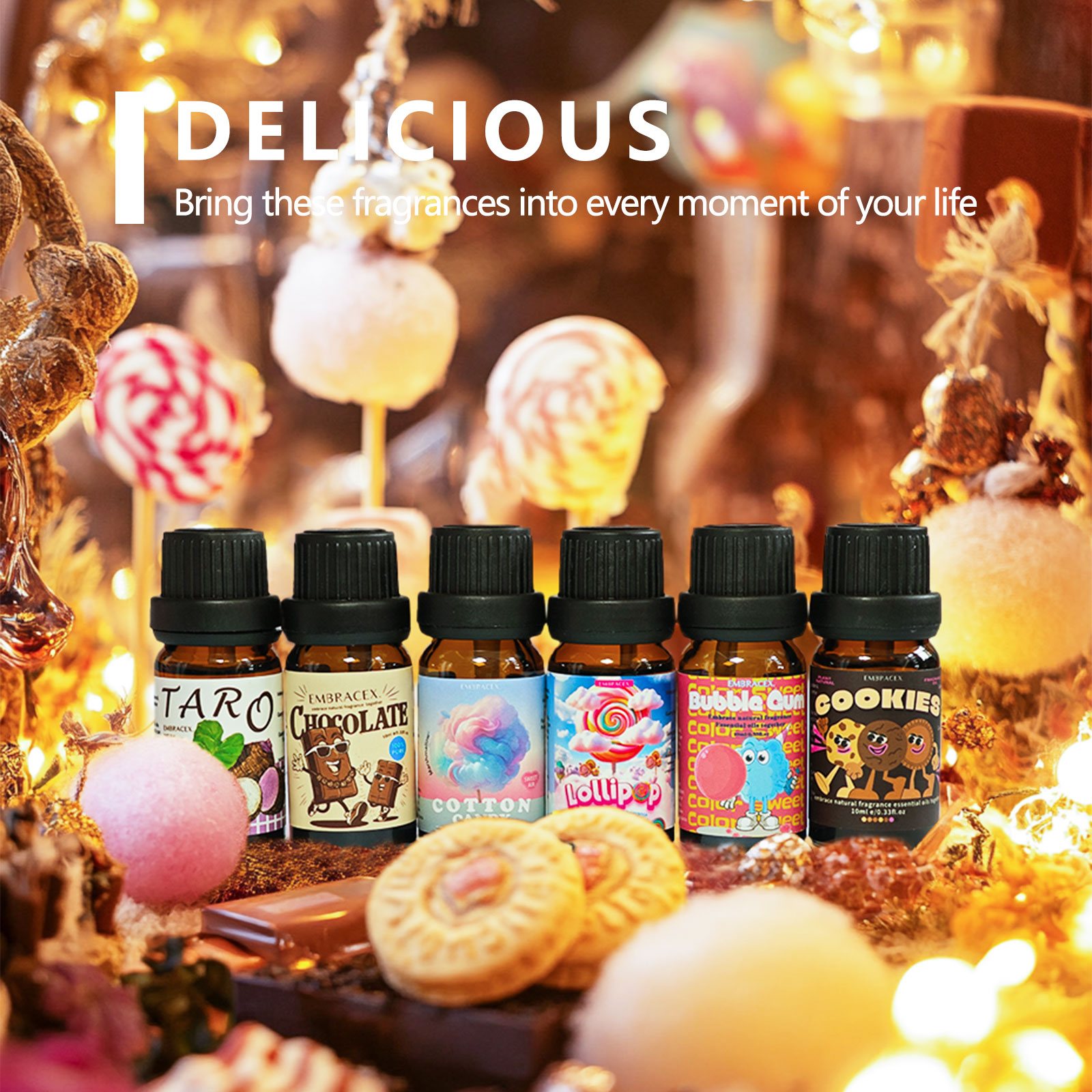 6PC/1Set Delicious Fragrance O - Silk Candle 评论和价格
