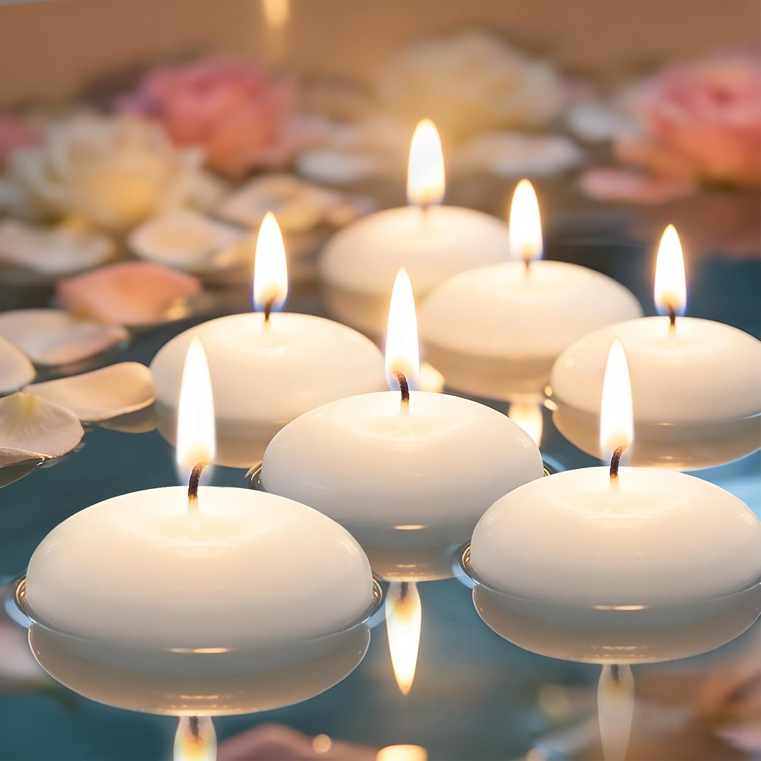 20pcs Unscented Floating Candl - Paraffin Wax 评论和价格