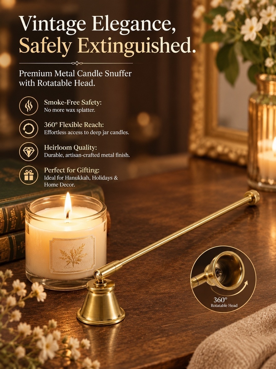 Metal Snuffer Retro Style Long - Candle Wick 评论和价格