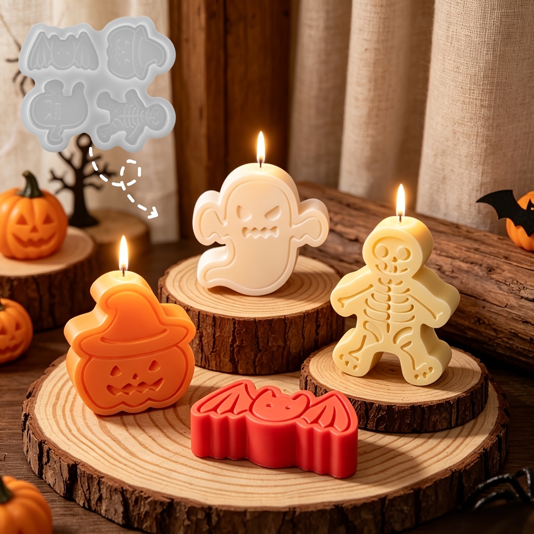 4-cavity silicone resin mold s - Candle Molds 评论和价格